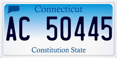 CT license plate AC50445
