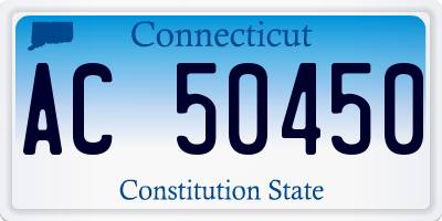 CT license plate AC50450