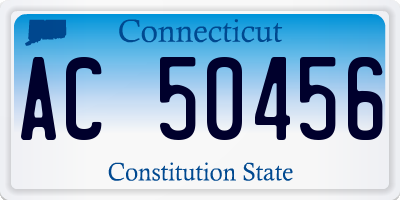CT license plate AC50456