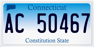 CT license plate AC50467
