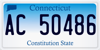 CT license plate AC50486