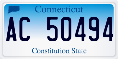 CT license plate AC50494