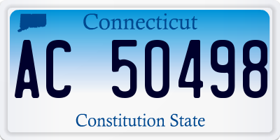 CT license plate AC50498