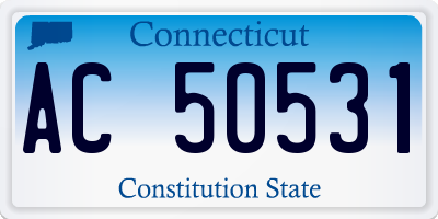 CT license plate AC50531