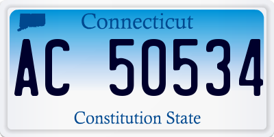 CT license plate AC50534