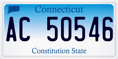CT license plate AC50546