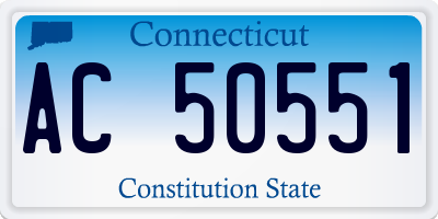 CT license plate AC50551