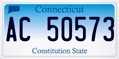 CT license plate AC50573