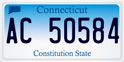 CT license plate AC50584