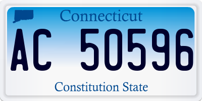 CT license plate AC50596