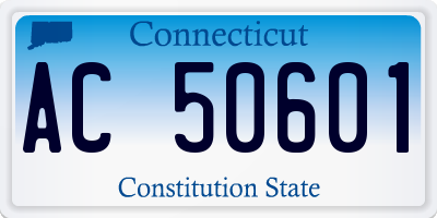 CT license plate AC50601