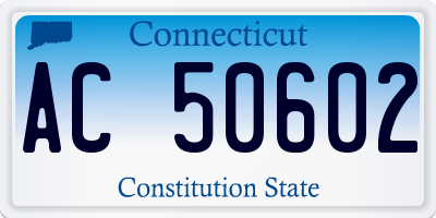 CT license plate AC50602