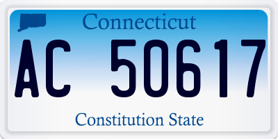 CT license plate AC50617