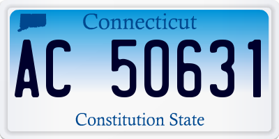 CT license plate AC50631