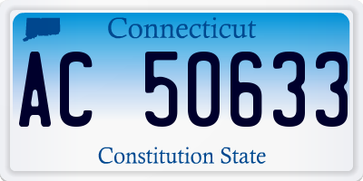 CT license plate AC50633