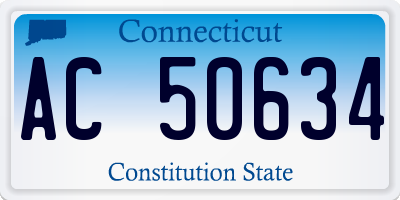 CT license plate AC50634