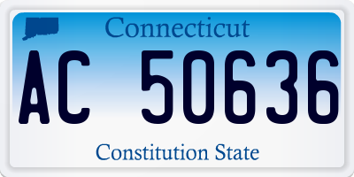 CT license plate AC50636