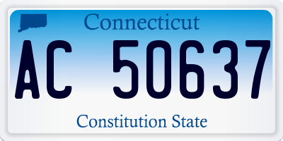 CT license plate AC50637