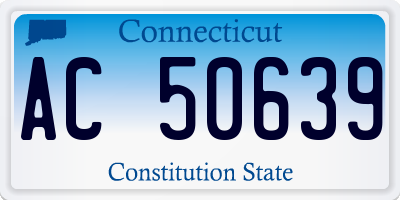 CT license plate AC50639