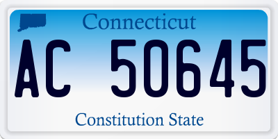 CT license plate AC50645