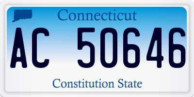 CT license plate AC50646