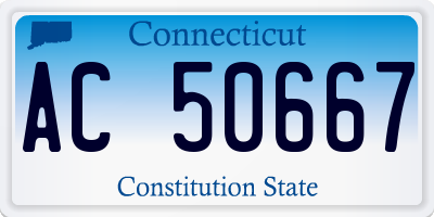 CT license plate AC50667