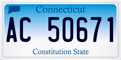 CT license plate AC50671