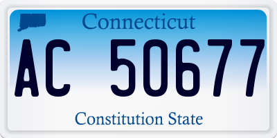 CT license plate AC50677