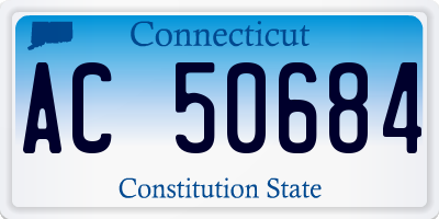 CT license plate AC50684