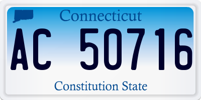 CT license plate AC50716