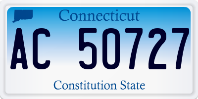 CT license plate AC50727