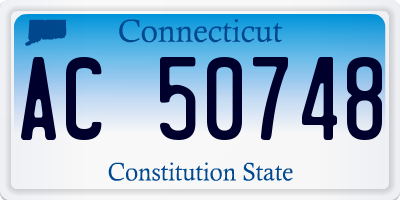 CT license plate AC50748