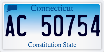 CT license plate AC50754