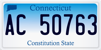 CT license plate AC50763