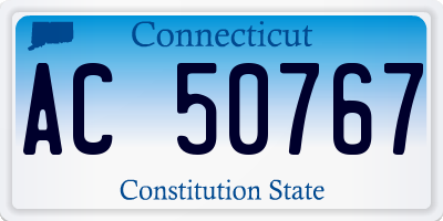 CT license plate AC50767