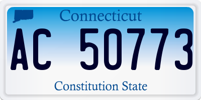 CT license plate AC50773