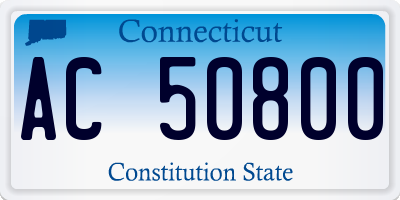 CT license plate AC50800