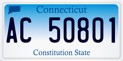 CT license plate AC50801