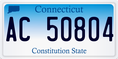 CT license plate AC50804