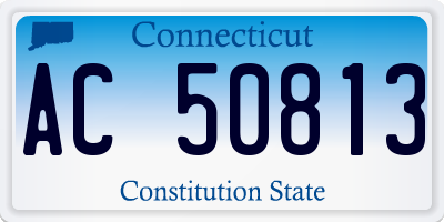 CT license plate AC50813