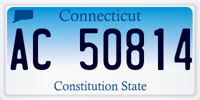 CT license plate AC50814