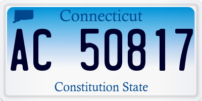 CT license plate AC50817