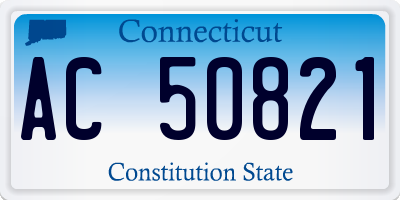 CT license plate AC50821