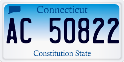 CT license plate AC50822