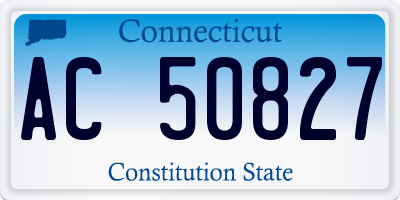 CT license plate AC50827