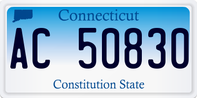CT license plate AC50830