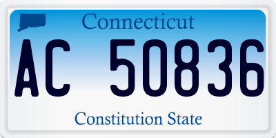 CT license plate AC50836