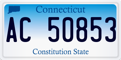 CT license plate AC50853