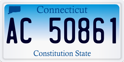 CT license plate AC50861