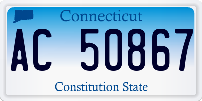 CT license plate AC50867